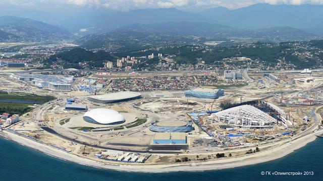 Panorama Parku Olimpijskiego w Soczi