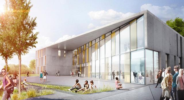 Bryła szkoły zawodowej w Danii projektu pracowni architektonicznej C.F. Møller