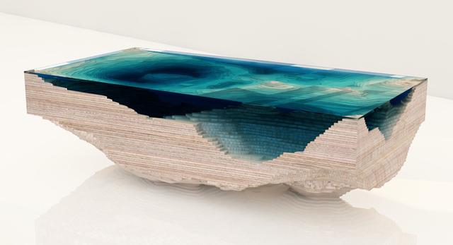 Niezwykła bryła stołu - Duffy London, czyli model dna oceanu 