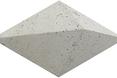 Płytka 3D z betonu architektonicznego, wzór diament. Wersja jasnoszara, porowarta