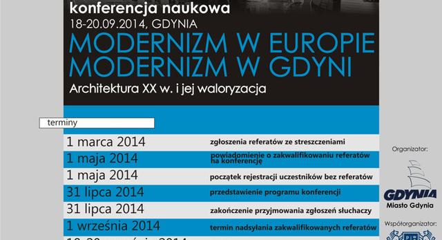 Konferencja "Modernizm w Europie - Modernizm w Gdyni. Architektura XX wieku i jej waloryzacja"