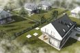Widok na wszystkie 5 brył domów jednorodzinnych