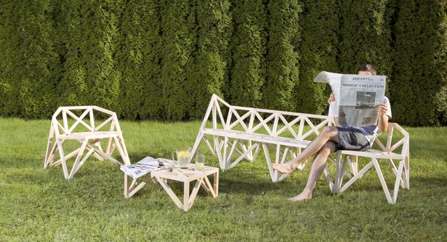 Kolekcja mebli „Bridge” inspirowana konstrukcją mostów, autorstwa designerów z pracowni wzornictwa VARIANT z Londynu 