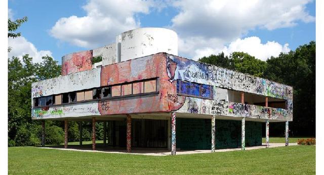 Villa Savoye Le Corbusiera - przeróbka artystyczna wg. Xaviera Delory 