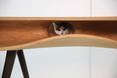Designerski stół CATable i szczęśliwy użytkownik - kot  fot. LYCS Architecture