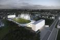 Boisko piłkarskie na dachu bryły - Kampus UFCSP w Canoas w Brazylii  autor: OSPA | ARQUITETURA E URBANISMO