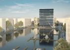 Projekt autorstwa duetu MVRDV i morePlatz zwyciężył w konkursie architektonicznym na dwa biurowce Hafenspitze w niemieckiej Moguncji