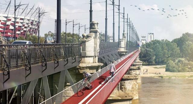 Nagroda Jury w kategorii Warszawa przyszlosci oraz nagroda internautow - projekt Kladki Rowerowej Mostu Poniatowskiego autorstwa Kamy Wybieralskiej i Mikolaja Molendy