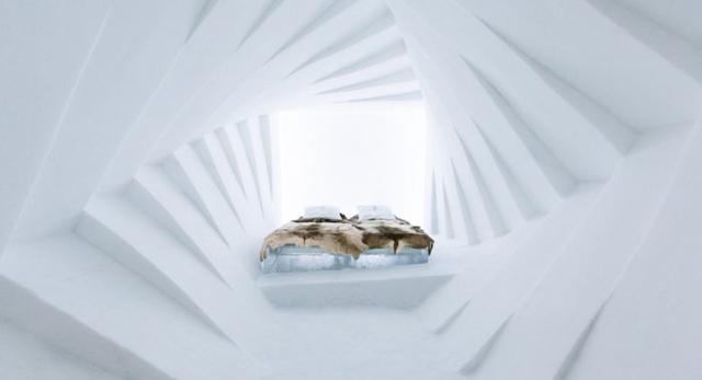 Luksusowa bryła z lodu, czyli architektura wnętrz lodowego hotelu 