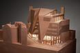 Cegła w architekturze współczesnej - makieta bryły centrum studenckiego w Londynie
