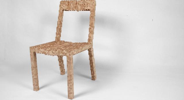 Pikseloza w dizajnie - Pixel Chair projektu Vivian Chiu