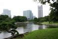 Park Hama Rikyu nad rzeką Sumida