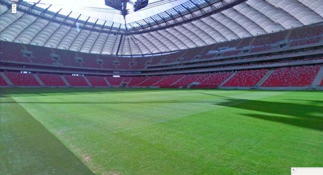 Stadion w Warszawie w Google Street View