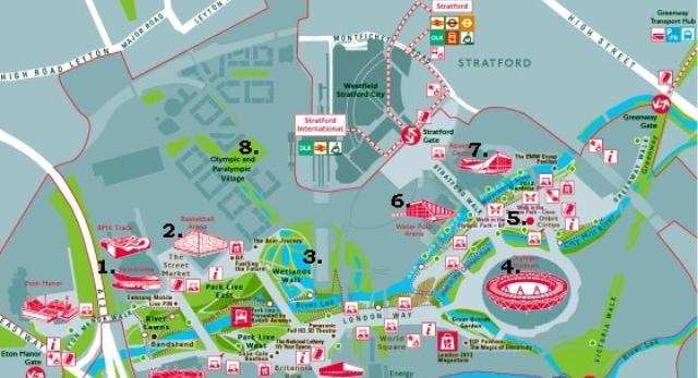 Mapa Miasteczka Olimpijskiego - co warto zobaczyć